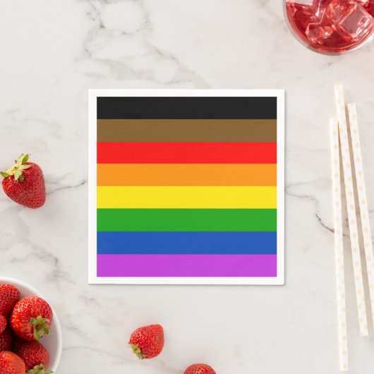 Aangepaste LGBTQ Pride mensen van kleur Inclusieve Servet (Insitu)