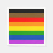 Aangepaste LGBTQ Pride mensen van kleur Inclusieve Servet (Voorkant)