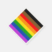Aangepaste LGBTQ Pride mensen van kleur Inclusieve Servet (Hoek)