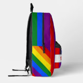 Aangepaste LGBTQ + Rainbow Flag Love Stripes voor Bedrukte Rugzak (Links)