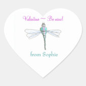 Aangepaste libellen valentijn sticker (Voorkant)