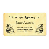 Aangepaste "Library of" Books-labels Etiket (Voorkant)