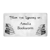 Aangepaste "Library of" Books-labels Etiket (Voorkant)
