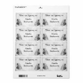 Aangepaste "Library of" Books-labels Etiket (Full Sheet)