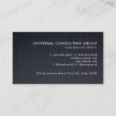 Aangepaste Licht Donkergrijs Zilver Glitter Profes Visitekaartje (Achterkant)