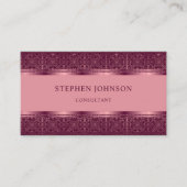 Aangepaste Licht Donkerroze Paarse Professional Visitekaartje (Voorkant)