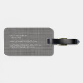 Aangepaste Licht Medium Donkergrijs Gekleurd Bagagelabel (Achterkant horizontaal)