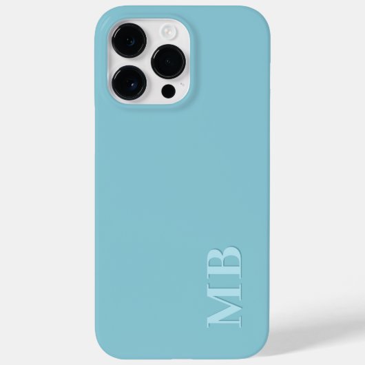 Aangepaste licht Turquoise blauw gekleurd Case-Mate iPhone Case (Achterkant)