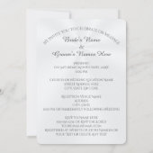 Aangepaste lichtblauwe en witte bruiloft-uitnodigi kaart (Achterkant)