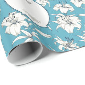 Aangepaste lichte blauwe bruiloft cadeaupapier (Rol Hoek)