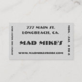 Aangepaste lichte grijze Visitekaartjes (Achterkant)