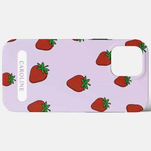 Aangepaste lichte Paarse Aardbei Case-Mate iPhone Case (Achterkant (horizontaal))