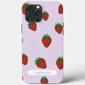 Aangepaste lichte Paarse Aardbei Case-Mate iPhone Case (Achterkant)