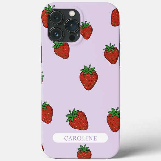 Aangepaste lichte Paarse Aardbei Case-Mate iPhone Case (Achterkant)