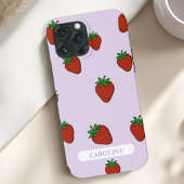 Aangepaste lichte Paarse Aardbei Case-Mate iPhone Case
