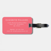Aangepaste Lichte Pastel Blauw Geel Roze Kleur Blo Bagagelabel (Achterkant horizontaal)