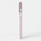 Aangepaste lichte pastel stoffige roze mauve blush iPhone hoesje (Linkerkant)