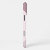 Aangepaste lichte pastel stoffige roze mauve blush iPhone hoesje (Rechterkant)