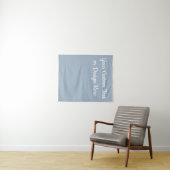 Aangepaste lichte stoffige blauwe gehuwde bruiloft wandkleed (In Situ (horizontaal))