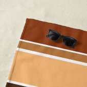 Aangepaste lichte tinnen koraalrode donkerbruine s strandlaken (In situ)