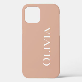 Aangepaste lichte woestijn Oranje Moderne Typograf iPhone 12 Pro Hoesje