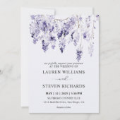 Aangepaste lichte Zachte Lavendel Paarse Bunch Wed Kaart (Voorkant)