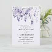 Aangepaste lichte Zachte Lavendel Paarse Bunch Wed Kaart (Staand voorkant)