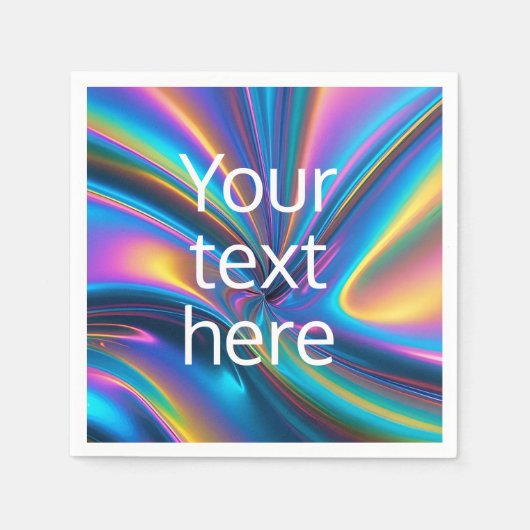 Aangepaste lichtgevende, verander tekst / foto Fee Servet (Voorkant)
