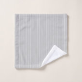 Aangepaste lichtgrijze instripes bad handdoek (Wasdoekje)