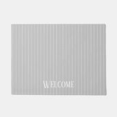 Aangepaste lichtgrijze instripes deurmat (Voorkant)