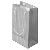 Aangepaste lichtgrijze instripes klein cadeauzakje (Voorkant Gekanteld)
