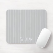 Aangepaste lichtgrijze instripes muismat (Met muis)