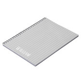 Aangepaste lichtgrijze instripes notitieboek (Linkerzijde)
