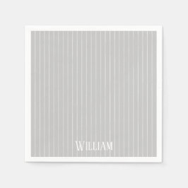 Aangepaste lichtgrijze instripes servet