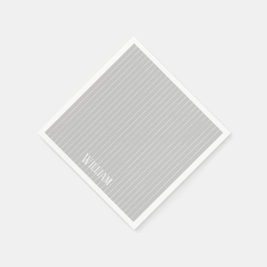 Aangepaste lichtgrijze instripes servet (Hoek)