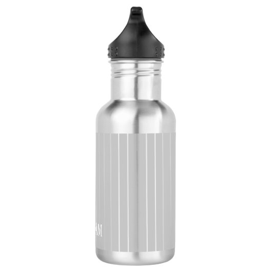 Aangepaste lichtgrijze instripes waterfles  (Rechts)