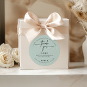 Aangepaste Lichtgroene Sticker Dank u Label