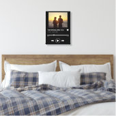 Aangepaste liednaam afspeellijst Koppel fotocadeau Canvas Afdruk (Insitu (Slaapkamer))