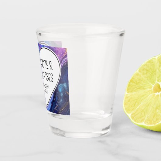Aangepaste liefde, drank en kosmische vibes bruilo shot glas (Rechts)