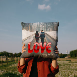 Aangepaste liefde eenvoudige foto Sierkussen