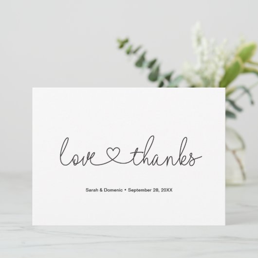 Aangepaste liefde en Bedankt Heart Script Fotobrui (Staand voorkant)