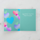 Aangepaste liefde Glijdende harten Valentijnsdag Feestdagen Kaart (Binnen)