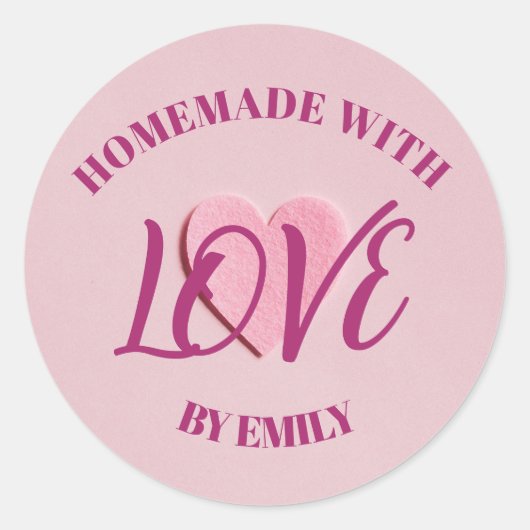 "Aangepaste Liefde & Hart Ronde Stickers" Ronde Sticker (Voorkant)