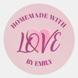 "Aangepaste Liefde & Hart Ronde Stickers" Sticker