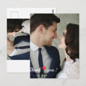 Aangepaste liefde Hart Trouwfoto Briefkaart (Voorkant / Achterkant)