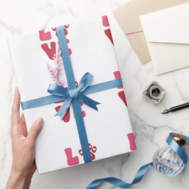 Aangepaste liefde Hond Liefhebber Naam Cadeaupapier