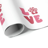 Aangepaste liefde Hond Liefhebber Naam Cadeaupapier (Rol Hoek)