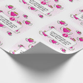 Aangepaste liefde msg stripstijl hart geschenken cadeaupapier (Hoek)