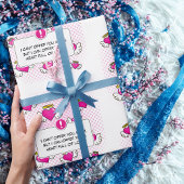 Aangepaste liefde msg stripstijl hart geschenken cadeaupapier