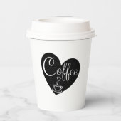 Aangepaste liefde naam, kleine koffie espresso papieren bekers (Achterkant)